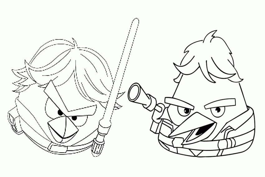 Plansa de colorat cu Angry Birds 18 67
